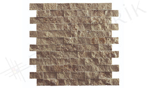 BRICK NOCE STACKED STONE - 1''x2'' on mesh