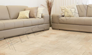 DENIZLI BEIGE TRAVERTINE - 12"x12"x1/2"