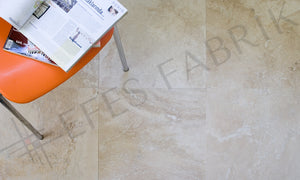 DENIZLI BEIGE TRAVERTINE - 12"x12"x1/2"