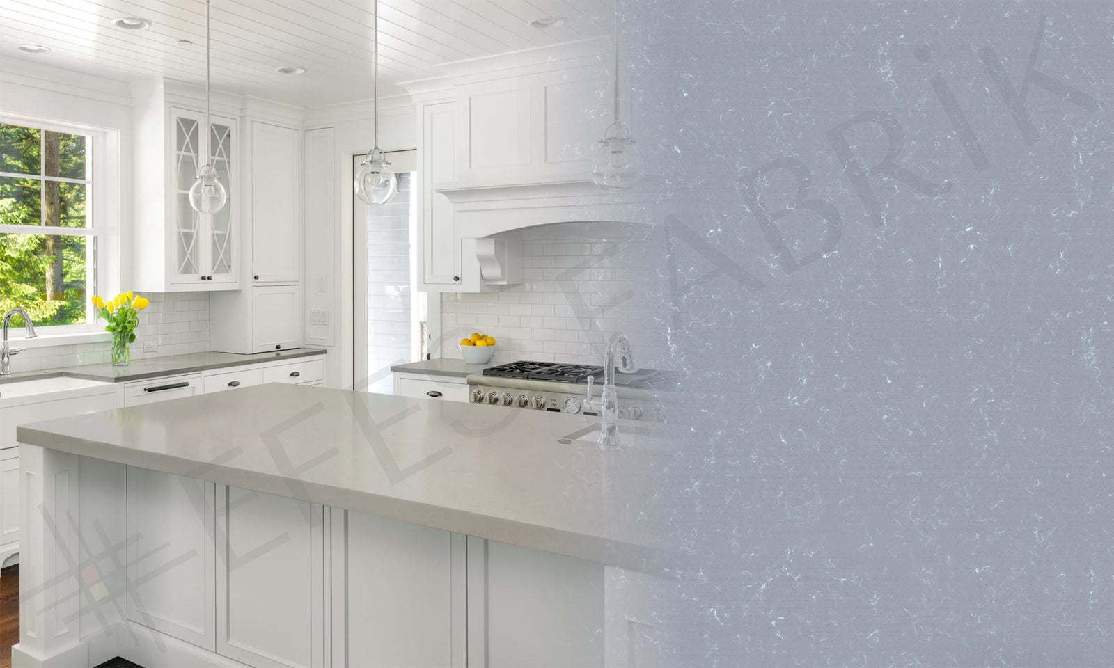 kafkas gray quartz slab