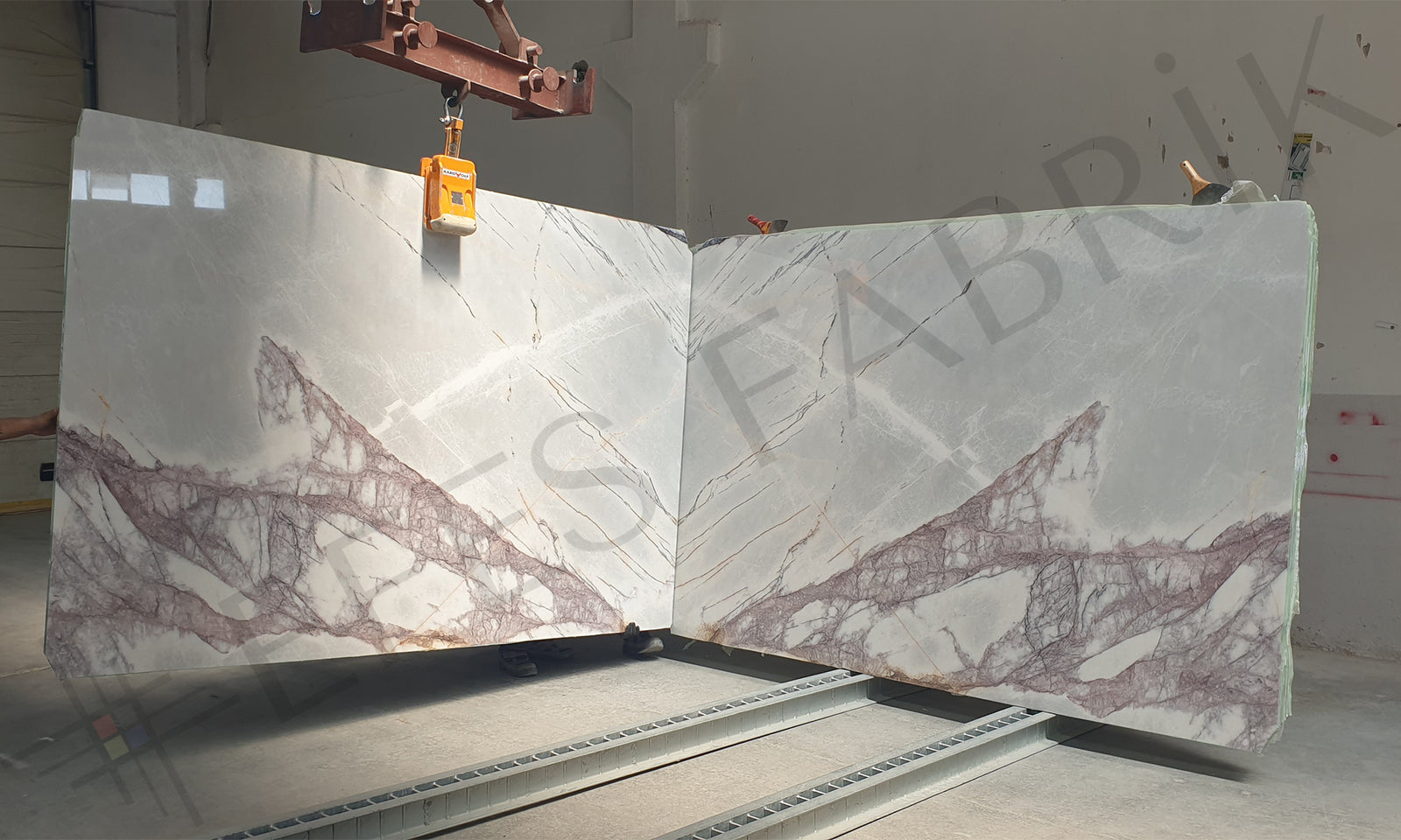 Lilac Marble Bookmatch Slab No.7713