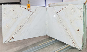 bianco venato marble bookmatch slab