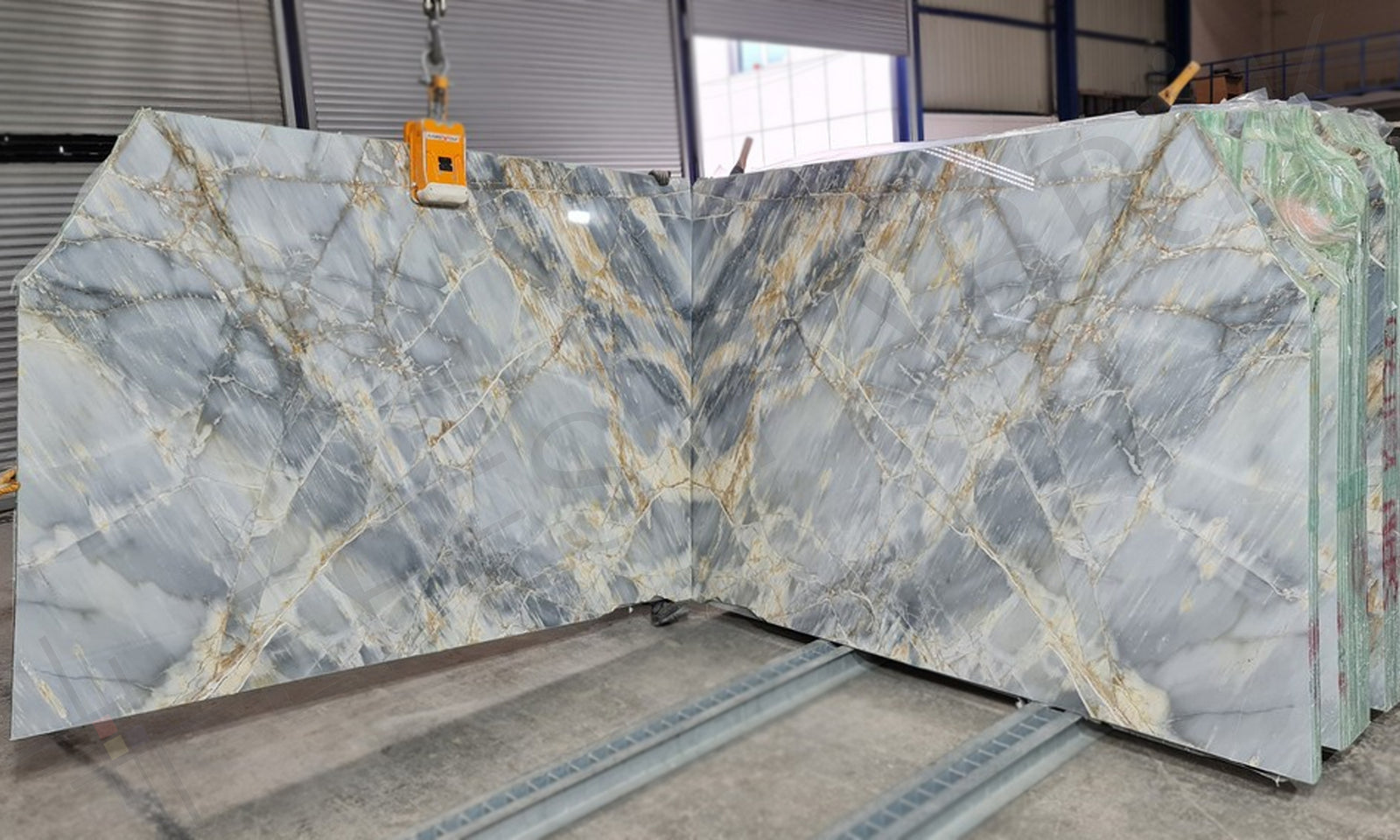 Blue Lagoon Marble Bookmatch Slab No. K1170