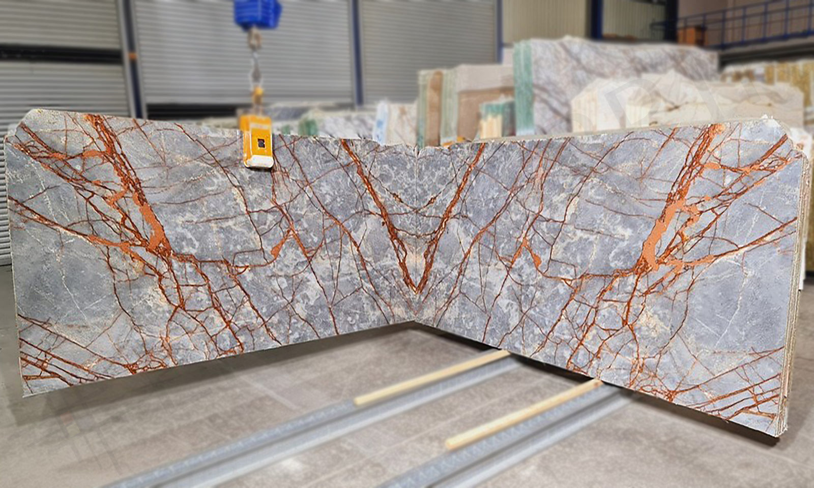 Blue River Marble Bookmatch Slab No.9436