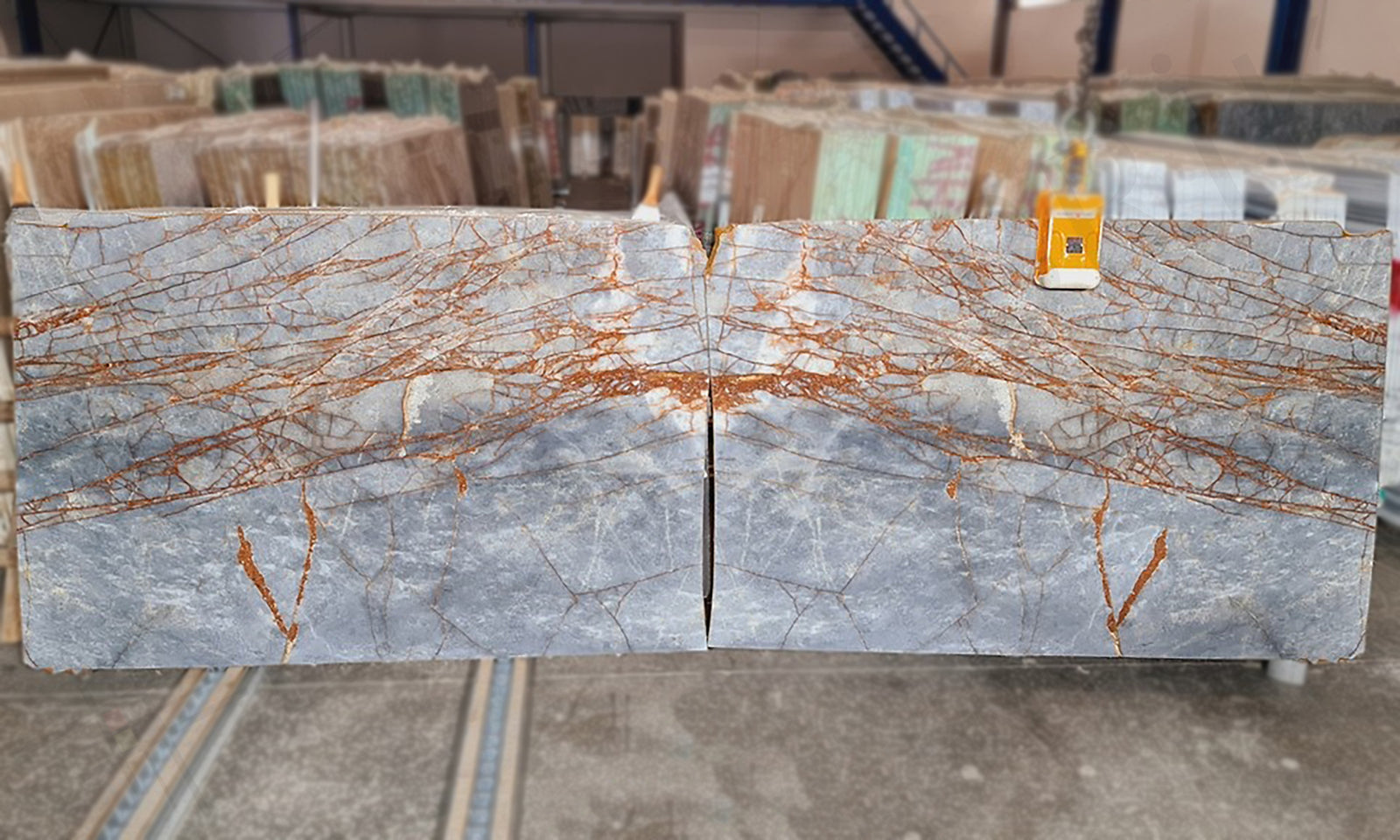 Blue River Marble Bookmatch Slab No.K124