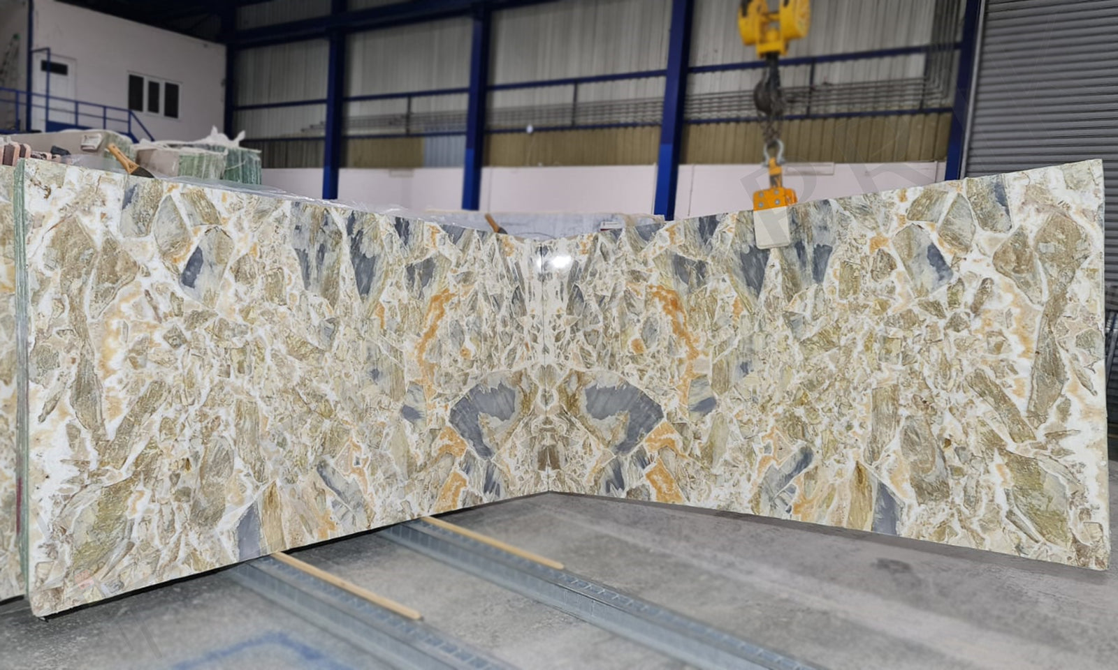 Blue Zolnai Marble Bookmatch Slab No. K1171