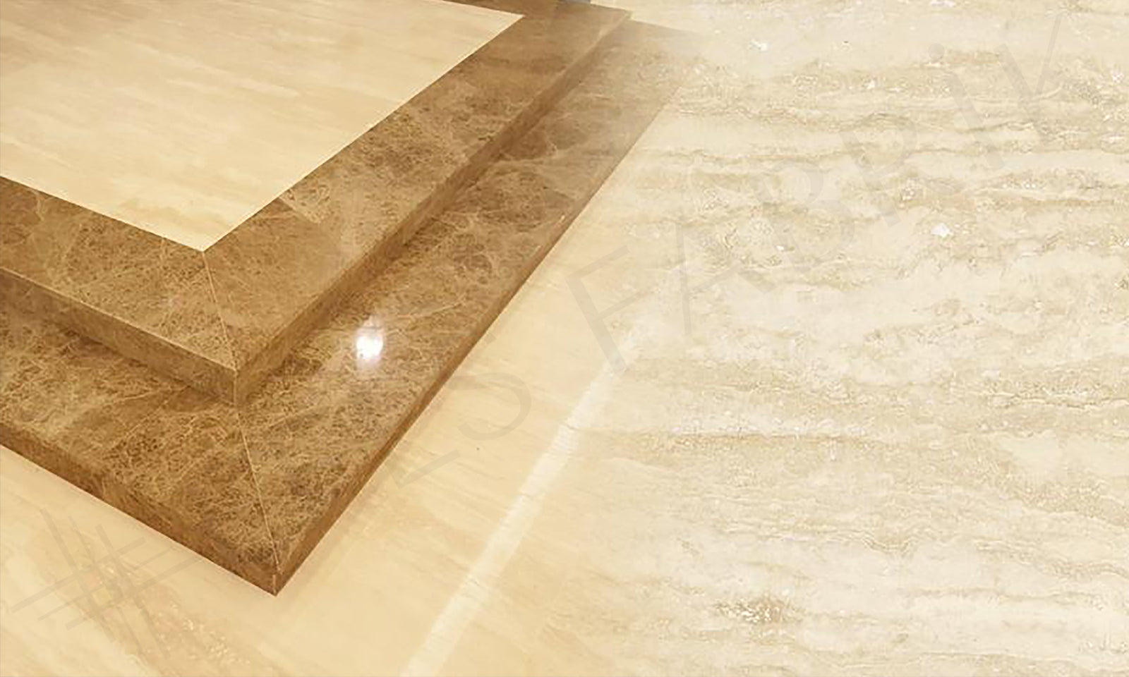 classic vein cut polished travertine