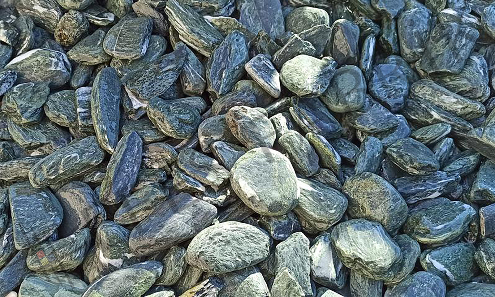 green angel pebble stone