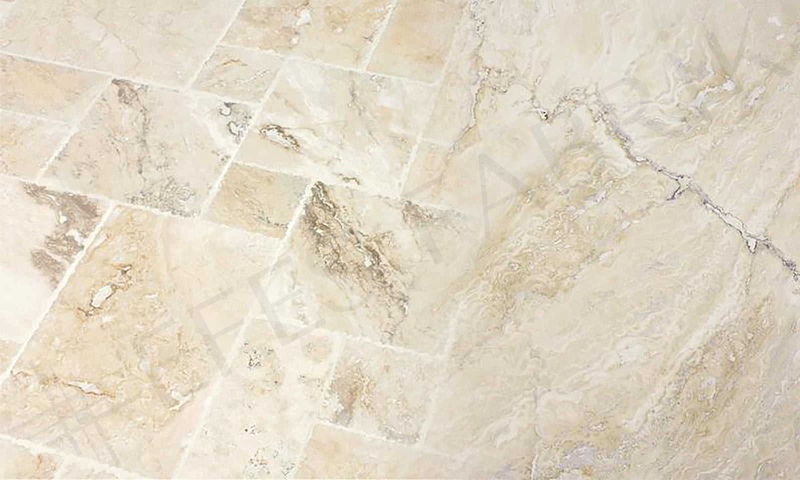 Picasso Ivory Pattern Set Travertine