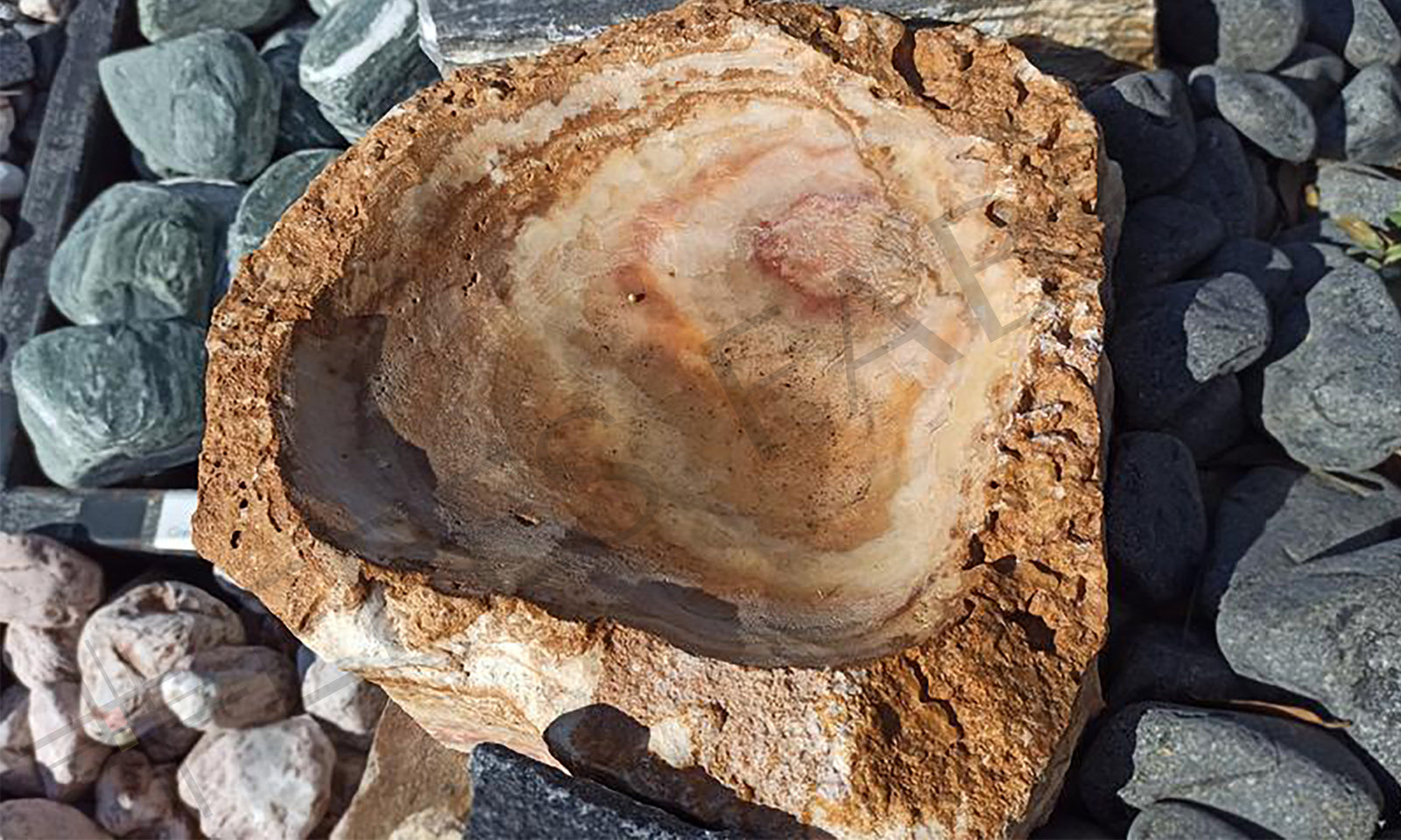 rainbow natural bird bath