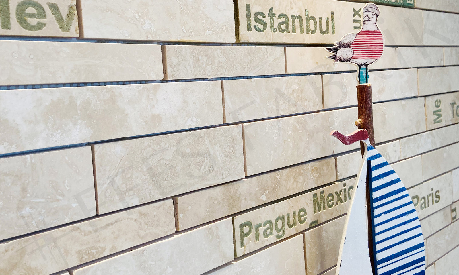 Travertine Mosaic RV-C-TF