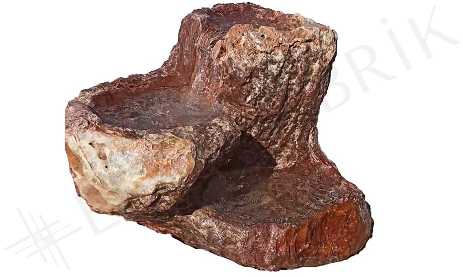 Red Travertine Natural Fountain