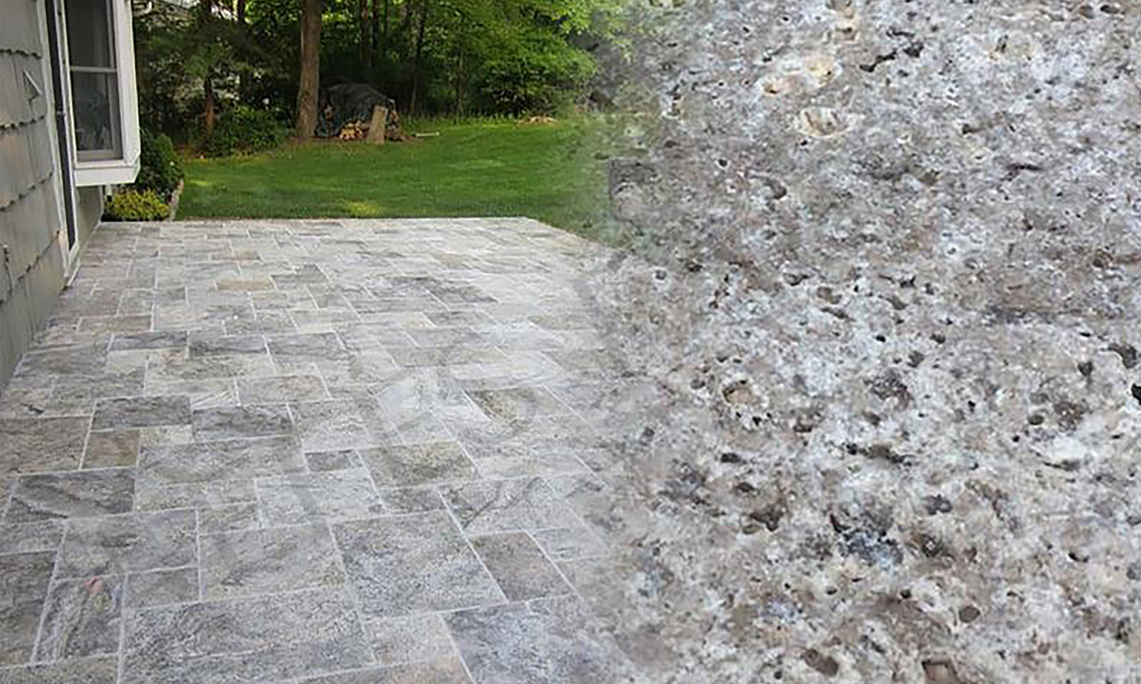 Silver Antique Travertine