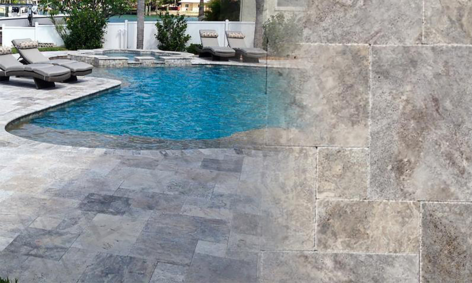 Silver Gray Travertine Paver