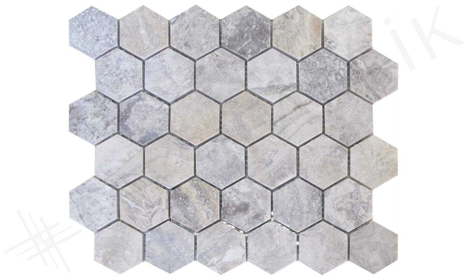 Travertine Mosaic HEX44-S-TF