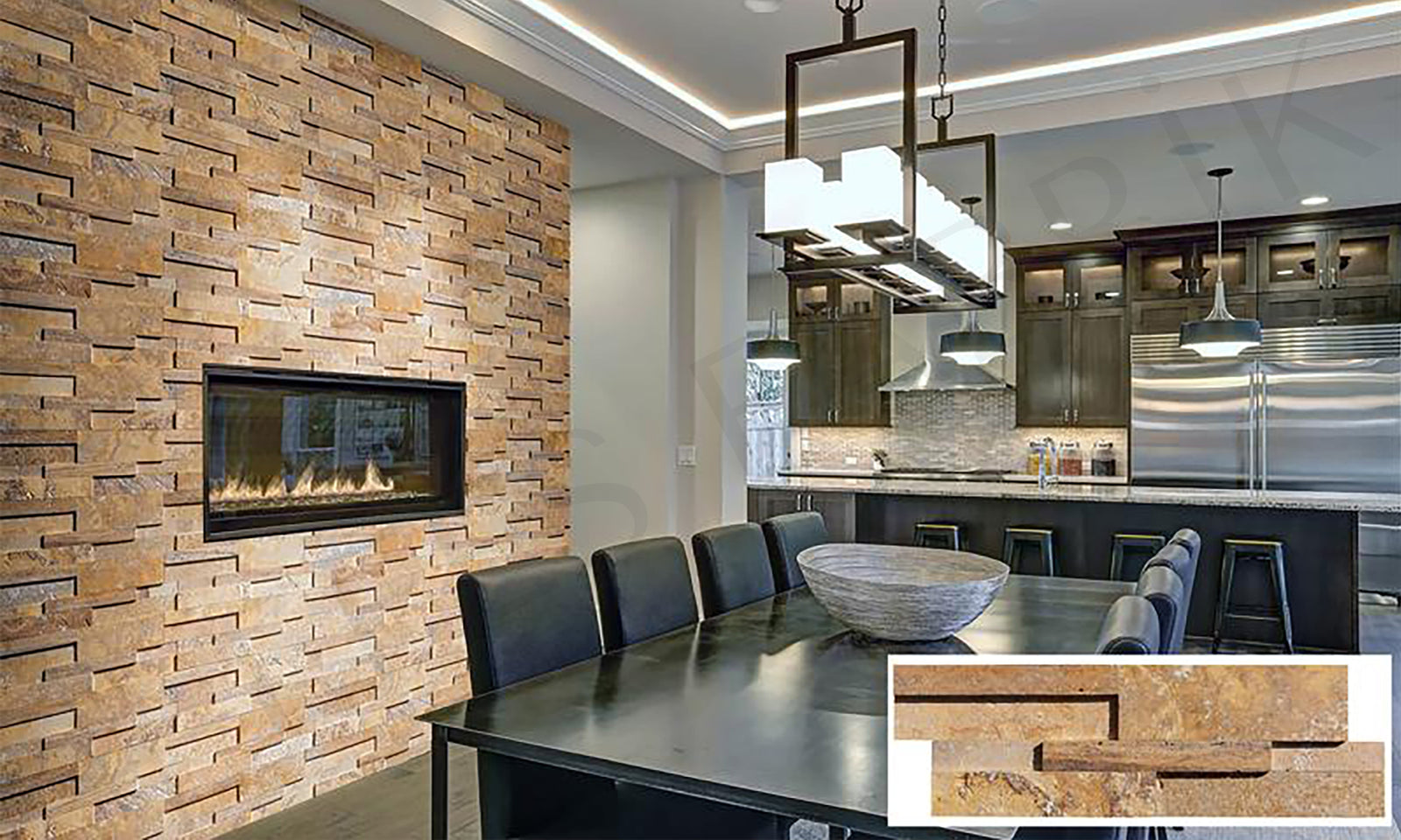 Travertine Mosaic P26-Y-TB