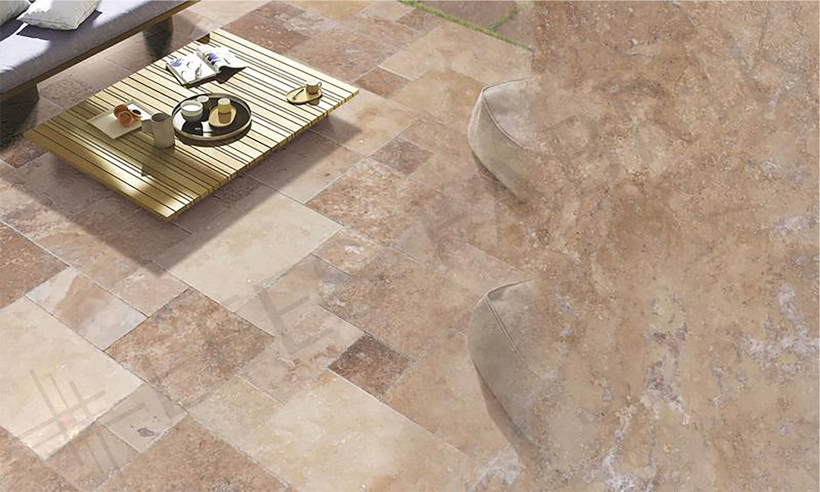 Volcano Pattern Set Travertine
